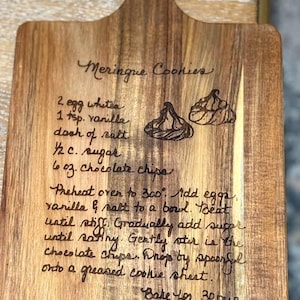 Recipe Cutting Board | Handwritten Recipe Cutting Board, Custom Cutting Board with Your Recipe, Personalize Cutting Board Gift for Christmas