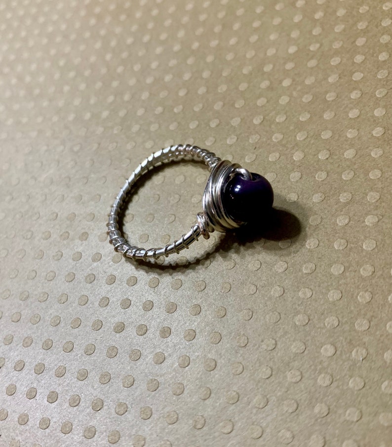 natural stone wire wrapped rings Wire wrapped