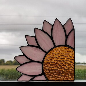 Stained Glass Sunflower (Pink)