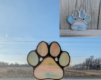 Stained Glass Paw Print