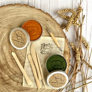 WOODEN PLAYDOUGH TOOLS- Creative Tool Kit-Nature Craft Kit-Creative Tools- Kids Tool Kit- Eco Toy-Kids Playdough Gift-Wooden Toy KIT-AUTUMN WOODS
