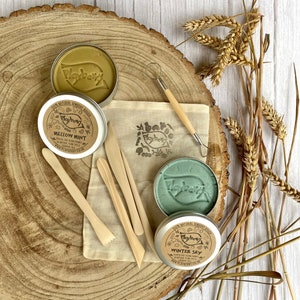 WOODEN PLAYDOUGH TOOLS- Creative Tool Kit-Nature Craft Kit-Creative Tools- Kids Tool Kit- Eco Toy-Kids Playdough Gift-Wooden Toy KIT-MEADOW DAYS