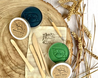 WOODEN PLAYDOUGH TOOLS- Creative Tool Kit-Nature Craft Kit-Creative Tools- Kids Tool Kit- Eco Toy-Kids Playdough Gift-Wooden Toy