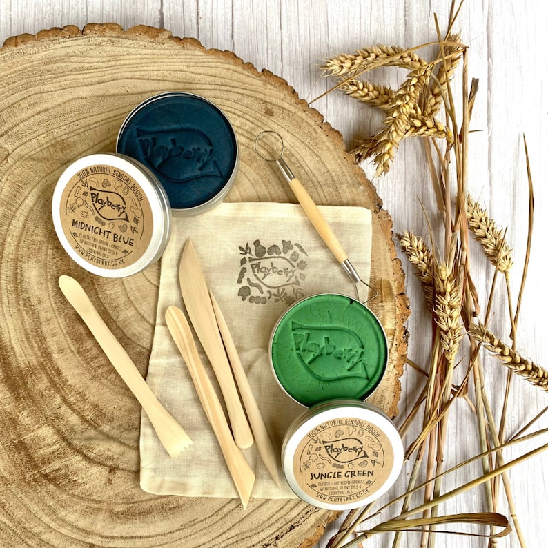 WOODEN PLAYDOUGH TOOLS- Creative Tool Kit-Nature Craft Kit-Creative Tools- Kids Tool Kit- Eco Toy-Kids Playdough Gift-Wooden Toy KIT-PLANET EARTH