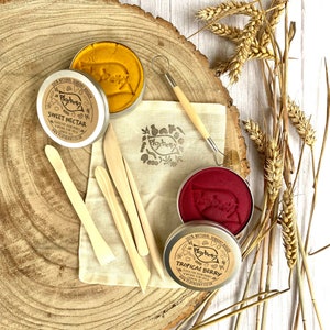 WOODEN PLAYDOUGH TOOLS- Creative Tool Kit-Nature Craft Kit-Creative Tools- Kids Tool Kit- Eco Toy-Kids Playdough Gift-Wooden Toy KIT-NECTAR'S GIFT