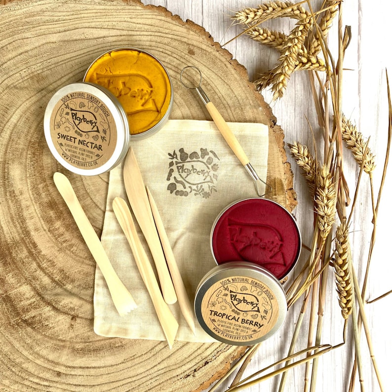 WOODEN PLAYDOUGH TOOLS- Creative Tool Kit-Nature Craft Kit-Creative Tools- Kids Tool Kit- Eco Toy-Kids Playdough Gift-Wooden Toy KIT-NECTAR'S GIFT