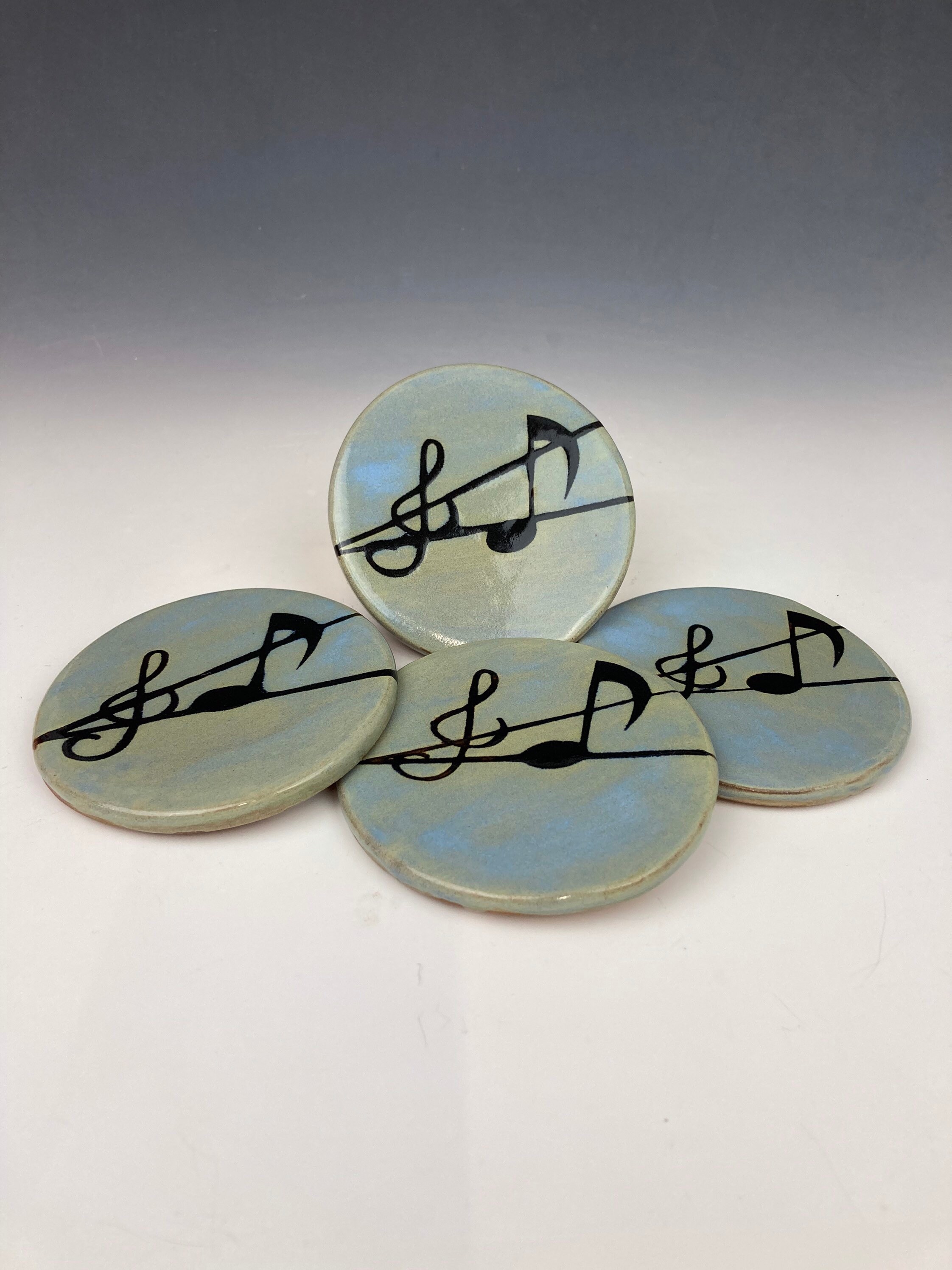 Music Coaster Musical Coaster Ceramic Coaster Homemade Etsy