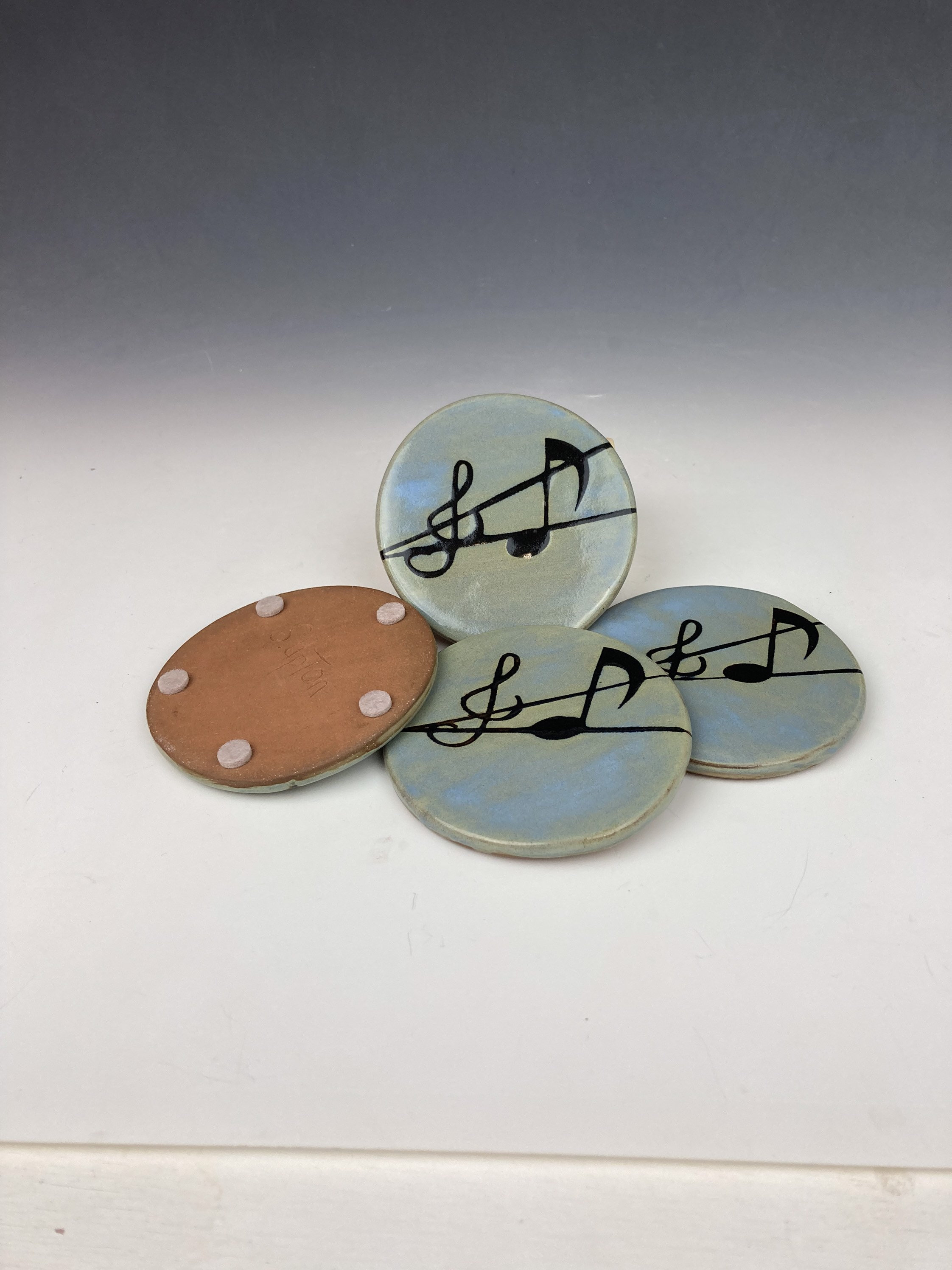 Music Coaster Musical Coaster Ceramic Coaster Homemade Etsy
