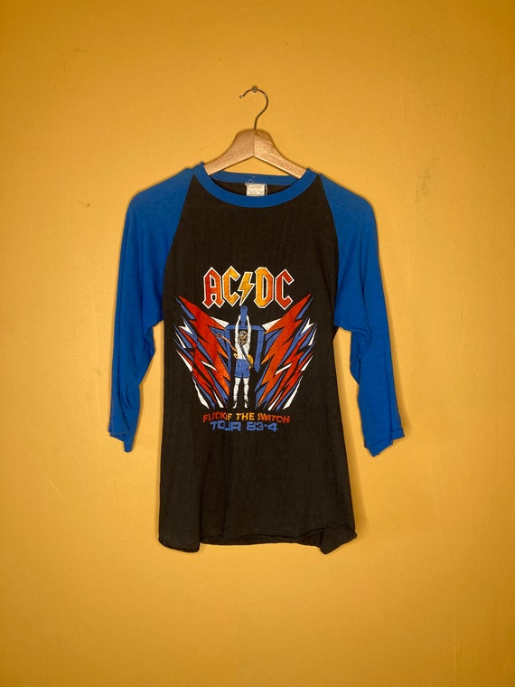 Vintage 80s AC/DC tour raglan shirt