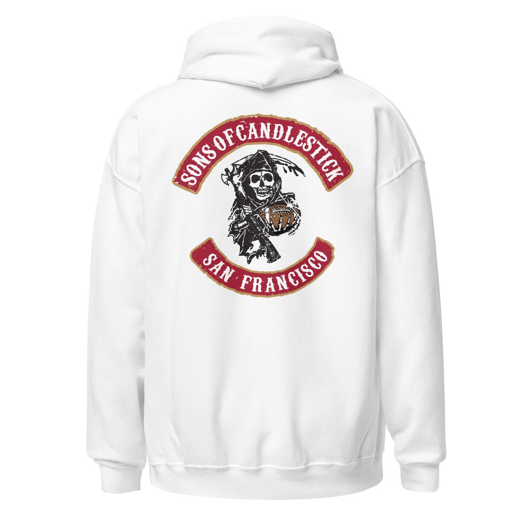 Sons of Candlestick San Francisco 49ers Unisex White Hoodie for 49er ...