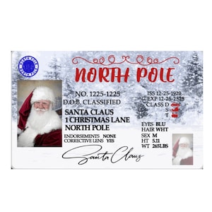 Santa ID / Santa Travel Card / Christmas Surprise for Kids
