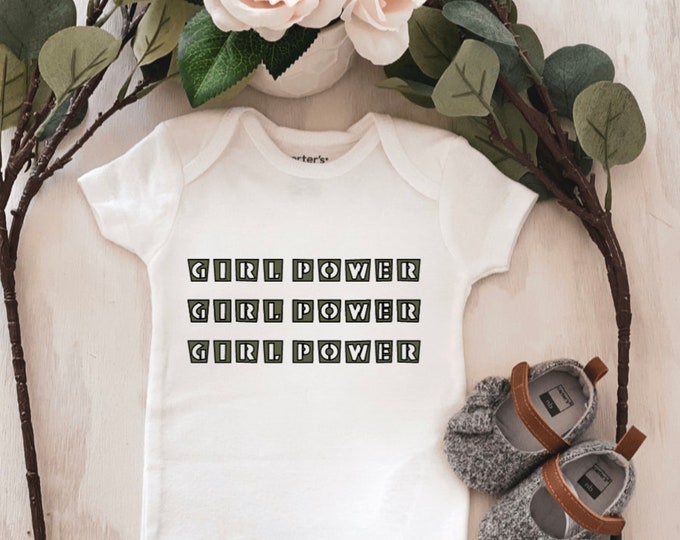 Girl Power Baby Onesie® baby onesie - custom onesie - baby shower gift - personalized onesie
