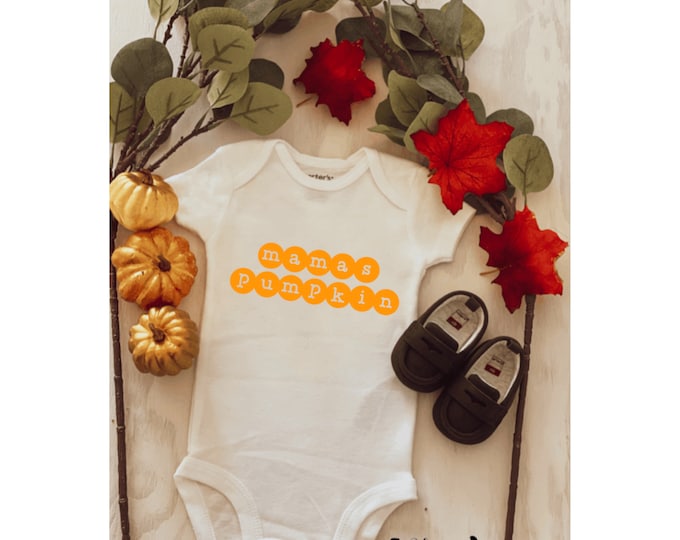 Mamas pumpkin onesie ; halloween onesie ; fall onesie ; custom onesie ; unisex onesie