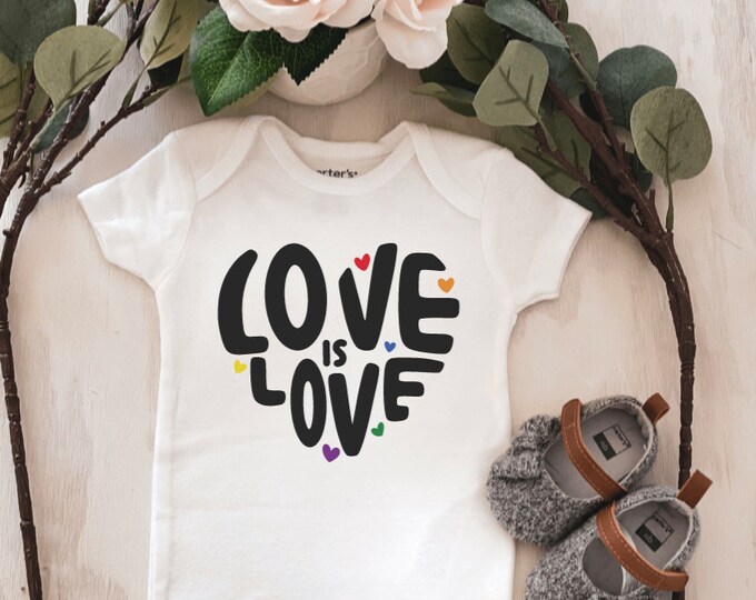 PRIDE LOVE baby Onesie® baby onesie - custom onesie - baby shower gift - personalized onesie