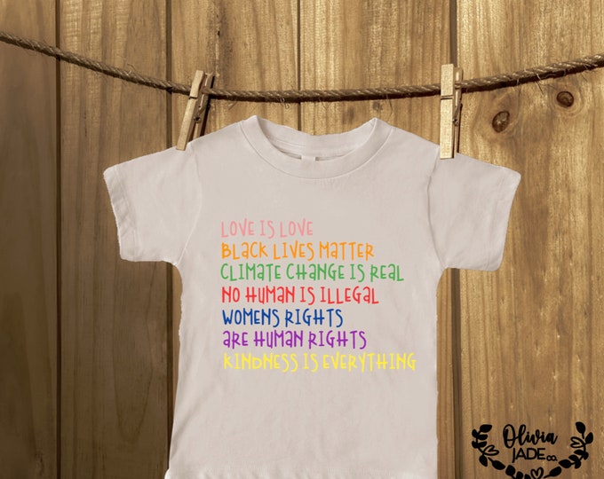 Love is Love toddler tee shirt ; BLM toddler tee shirt ; child tee shirt ; progressive tee shirt children ; progressive shirt ; toddler tee