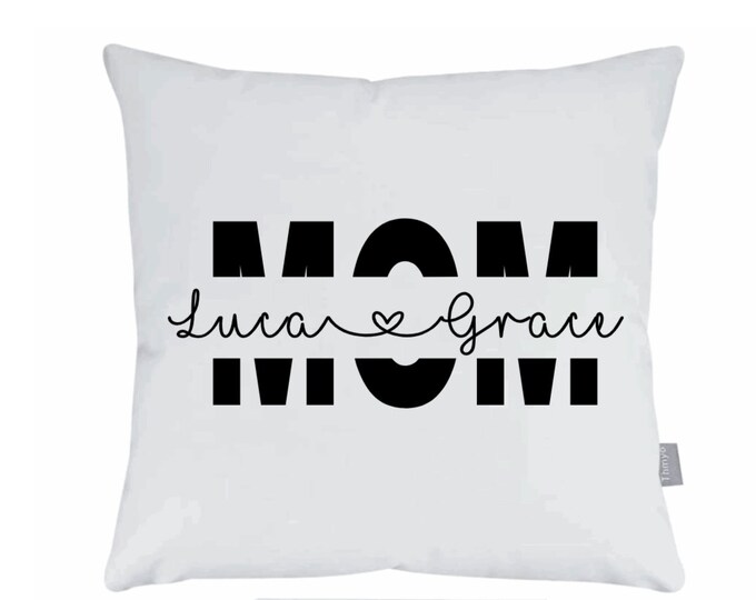 PERSONALIZED pillow cover 18x18 ; mothers day gift ; custom pillow cover ; grandparent gift ; grandma / mom gift