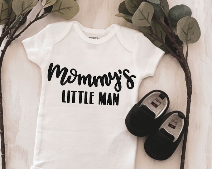 Mommys Little Man Baby Onesie® baby onesie - custom onesie - baby shower gift - personalized onesie