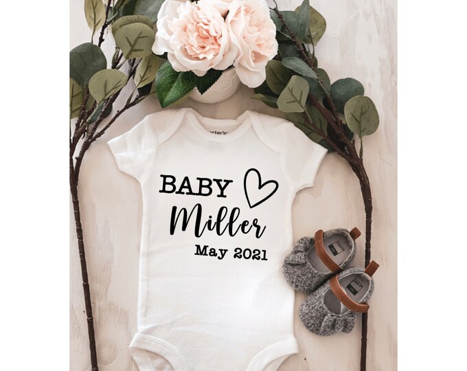 Custom Design Name Onesie ® ; Custom Onesie® ; Personalized Onesie ; Baby shower gift ; Baby bodysuit ; birth announcement ; new baby