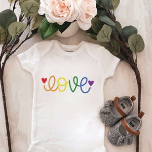 PRIDE LOVE baby Onesie® baby onesie - custom onesie - baby shower gift - personalized onesie