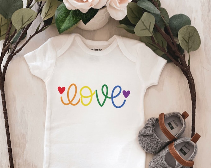 PRIDE LOVE baby Onesie® baby onesie - custom onesie - baby shower gift - personalized onesie