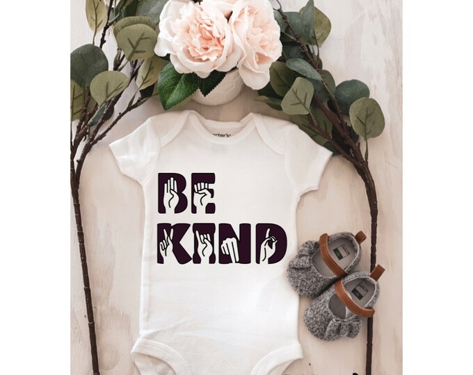 BE KIND baby onesie ® ; Custom Onesie® ; Personalized Onesie ; Baby shower gift ; Baby bodysuit