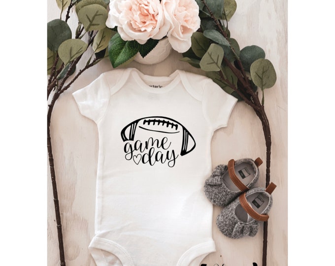 Football Onesie ; Game day onesie ; custom onesie ; baby onesie ; personalized onesie ; baby shower gift ; football baby bodysuit
