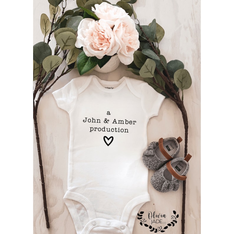 PERSONALIZED production onesie Custom Design Onesies \u00ae ; Custom Onesie\u00ae ; Personalized Onesie ; Baby shower gift ; Baby bodysuit ; new baby