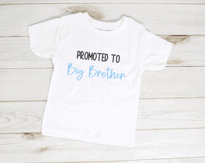 Promoted to big brother ; promoted to big sister;  new sibling announcement ; new birth announcement ; baby announcement