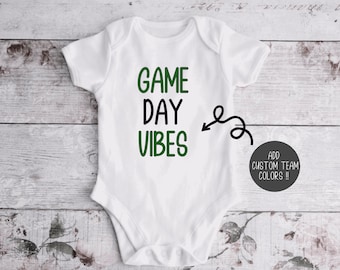 Custom Game Day Vibes Onesie ; custom baby football onesie; NFL baby onesie ; football onesie ; football baby