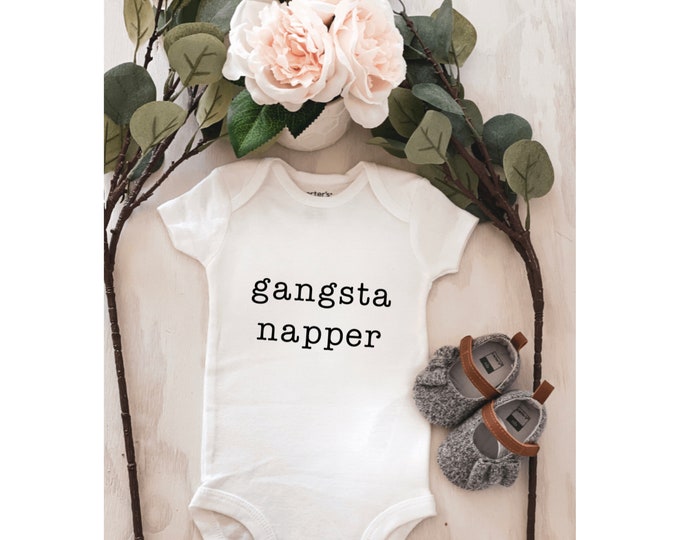 Gangsta Napper baby onesie ; baby shower gift ; baby onesie ; custom onesie ; unisex onesie