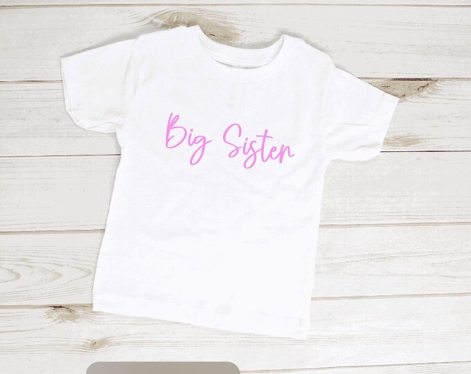 Big Sister Tshirt ; Big Brother Tshirt; New sibling announcement ; birth announcement ; big brother to be ; bis sister to be