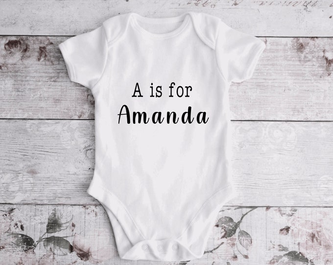 A is for Baby Onesie® baby onesie - custom onesie - baby shower gift - personalized onesie with name