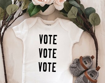 VOTE VOTE VOTE baby Onesie® baby onesie - custom onesie - baby shower gift - personalized onesie