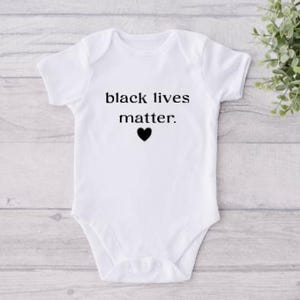 Black Lives Matter Baby Onesie® baby onesie - custom onesie - baby shower gift - personalized onesie image 1