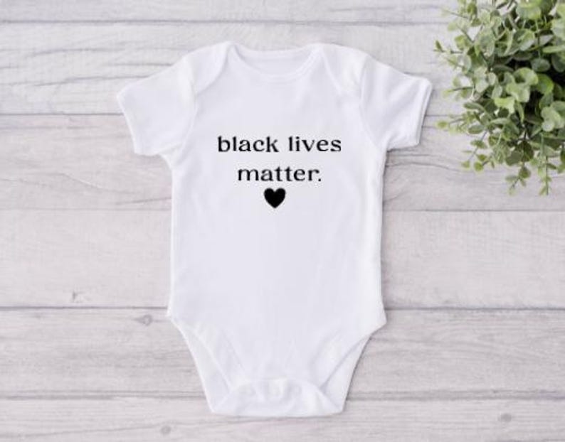Black Lives Matter Baby Onesie® baby onesie - custom onesie - baby shower gift - personalized onesie image 1