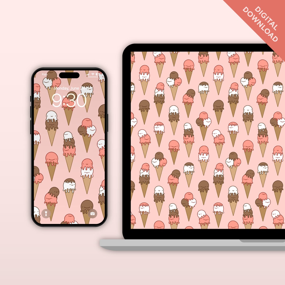 Ice Cream Digital Wallpaper Mobile & Desktop Wallpapers for Phone ...
