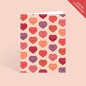 Te amo cariño tarjeta de aniversario imprimible / linda tarjeta romántica del día de San Valentín / tarjeta de felicitación imprimible Descarga digital instantánea
