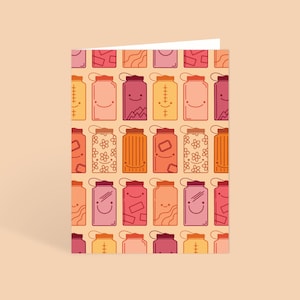 de correspondance avec enveloppe et bouteille d'eau | Blanc à l'intérieur | Illustration de l'eau souriante mignonne | Carte d'anniversaire, anniversaire, fête des pères