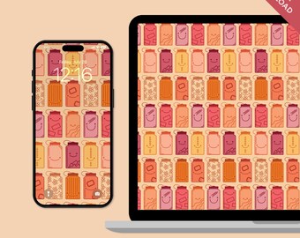 Water Bottle Digital Wallpaper | Mobile & Desktop Wallpapers for Phone, Laptop, Computer, Tablet | Background Lockscreen | Cute Illustration