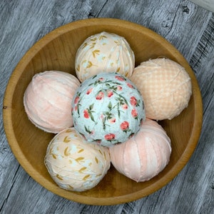 Rag ball, bowl filler, dough bowl fillers, primitive bowl filler, spring decor, large bowl filler