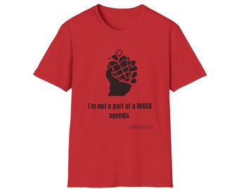 Camiseta "No soy parte de una agenda MAGA" / Camiseta gráfica de Greenday con granada punk