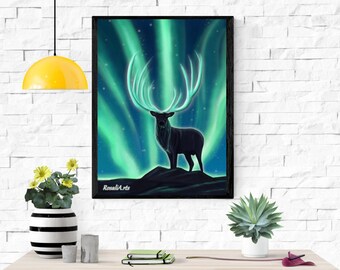Illustration Cerf Boréal