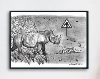 Inktober "Rhinoceros"