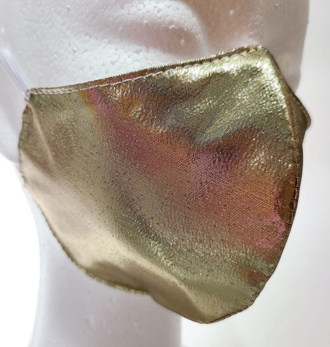 Gold Metallic Face Mask Etsy