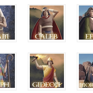 Bible Heroes Old Testament Scripture Stickers set 1