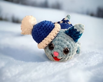 Floof Cat Fluffy Kitty Winter Blues Kit au crochet Amigurumi Cutie