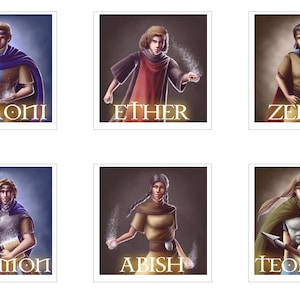 Book of Mormon Heroes Scripture Stickers set 4