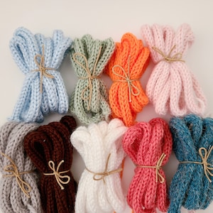 Handmade knitting tricotin for craft/ knitted words/wall decor/acrilic/.Hand knitting knitted cord knitted name from thread multicolor