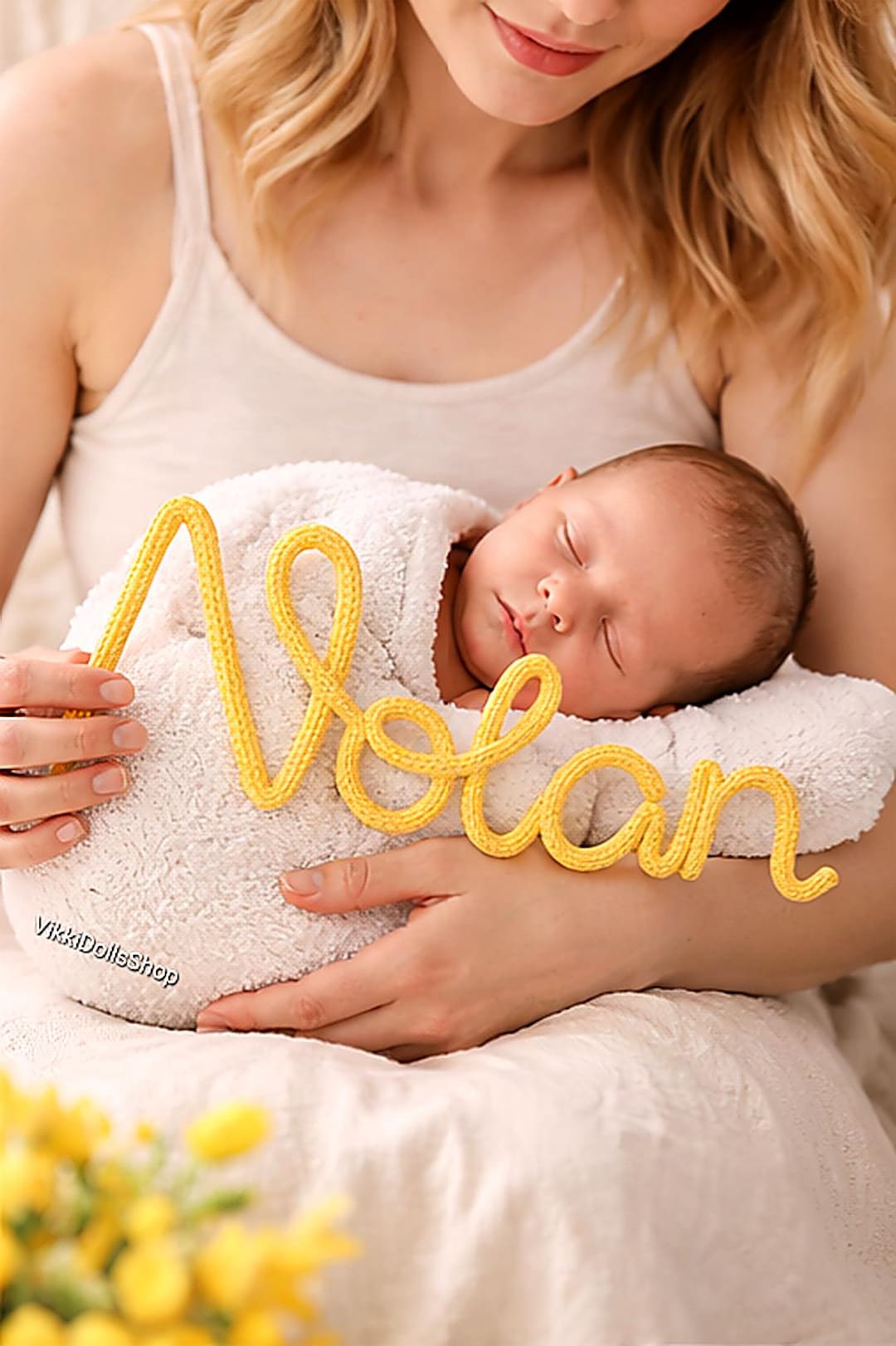 Personalized Baby Name Sign, Custom Nursery Wall Decor, Rope Name Sign ...