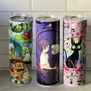 Totoro Steel Tumbler sublimation anime unique custom handmade gift
